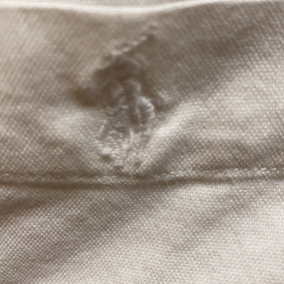 Ralph Lauren button down shirt, boys size M (10-12), white color, look like new - Picture 2 of 5